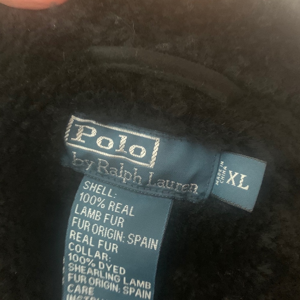 Black Shearling Ralph Lauren Coat